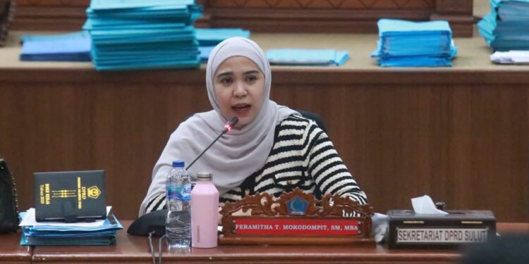 Paripurna DPRD Sulut, Feramitha Serukan Pembangunan Talud Muntoi dan Jalan Dumoga