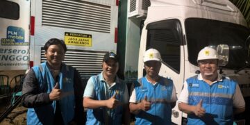 Teknisi PLN mengawal pelaksanaan Natal nasional dan Sulawesi Tengah. (foto: Humas PLN)