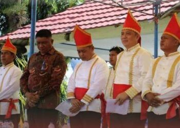 Sekda Talaud bersama unsur Forkopimda Hadiri Acara Adat Manduru’u Tonna Melonguane.