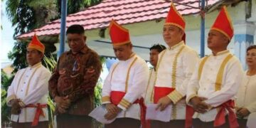 Sekda Talaud bersama unsur Forkopimda Hadiri Acara Adat Manduru’u Tonna Melonguane.