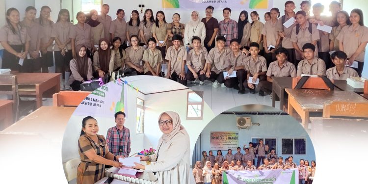Pegadaian Kanwil V Manado Hadirkan Program Gold Generation, 50 Siswa SMK Negeri 7 Manado terima Beasiswa Pendidikan
