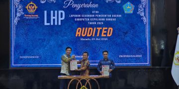Foto: Pemerintah Kabupaten (Pemkab) Kepulauan Sangihe kembali meraih opini Wajar Tanpa Pengecualian (WTP) dari Badan Pemeriksa Keuangan (BPK) RI. (Dok. Istimewa)