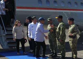 Dampingi Kunker, Kepala SMA Taruna Nusantara Kampus Langowan Puji Mensesneg