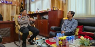 PLN UP3 Luwuk melaksanakan kunjungan koordinasi strategis ke Polres Banggai. (foto: Humas PLN)