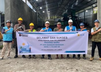 Pasang baru berskala besar untuk PT Ayo Bangun Banggai dengan daya listrik mencapai 1.110.000 Volt Ampere. (foto: Humas PLN)