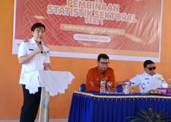 Foto: Pencanangan Desa Cantik di Kampung Pokol dorong data statistik berkualitas Sangihe. (Dok. Rendy/Barta1)
