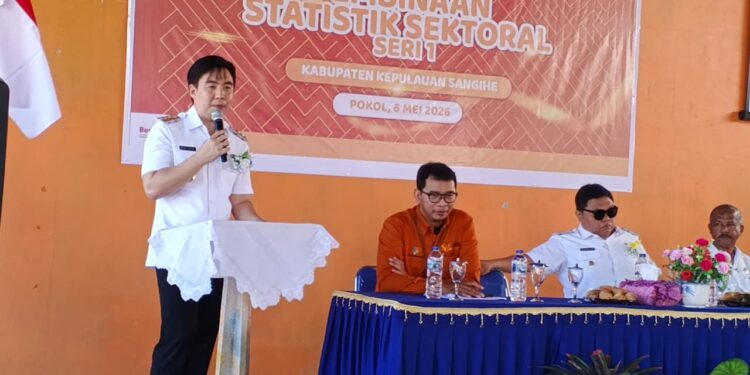 Foto: Pencanangan Desa Cantik di Kampung Pokol dorong data statistik berkualitas Sangihe. (Dok. Rendy/Barta1)