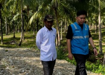 Program Tanggung Jawab Sosial dan Lingkungan dari PLN menghadirkan Jalan Usaha Tani di Pohuwato. (foto: Humas PLN)
