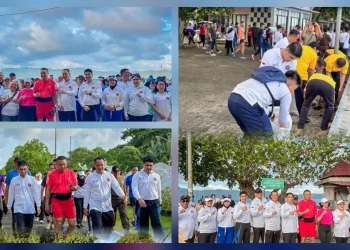 Foto bersama Kajati Sulut Bersama Bupati Kepulauan Talaud dan unsur Forkopimda.