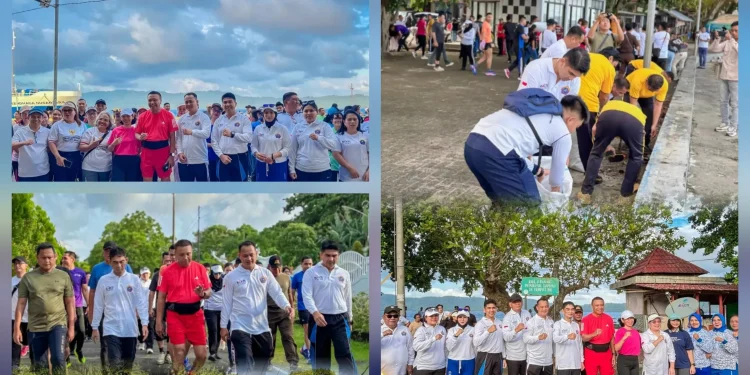 Foto bersama Kajati Sulut Bersama Bupati Kepulauan Talaud dan unsur Forkopimda.