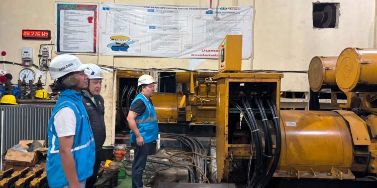 Foto: Petugas PLN percepat pemulihan listrik pascabanjir dan longsor di Tamako Sangihe. (Istimewa)