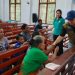 Foto: Bupati Kepulauan Sangihe Michael Thungari saat mengunjungi korban banjir bandang di Tamako. (Dok. Rendy/Barta1)