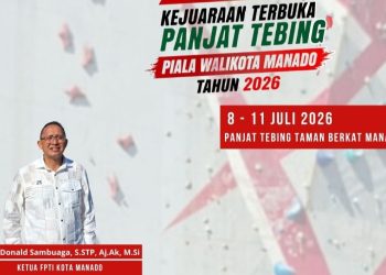 Kejuaraan Panjat Tebing Piala Walikota Manado 2026 Dimulai, Dr Donald Sambuaga: Ajang Pembinaan dan Lahirkan Juara