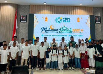 Kegiatan Muharram Berkah 1448 H yang dilaksanakan Yayasan Baitul Maal (YBM) PLN UP3 Gorontalo. (foto: Humas PLN)