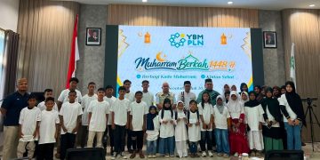 Kegiatan Muharram Berkah 1448 H yang dilaksanakan Yayasan Baitul Maal (YBM) PLN UP3 Gorontalo. (foto: Humas PLN)