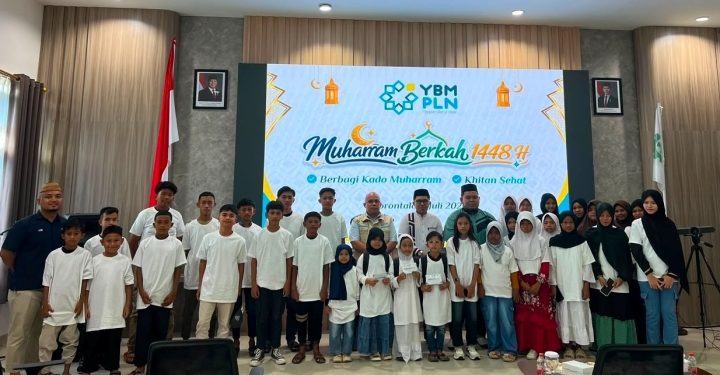Kegiatan Muharram Berkah 1448 H yang dilaksanakan Yayasan Baitul Maal (YBM) PLN UP3 Gorontalo. (foto: Humas PLN)