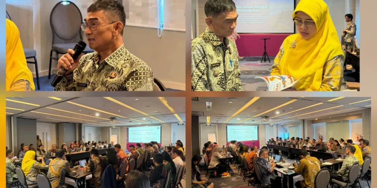 Bupati Kepulauan Talaud, Welly Titah saat menghadiri rapat koordinasi.