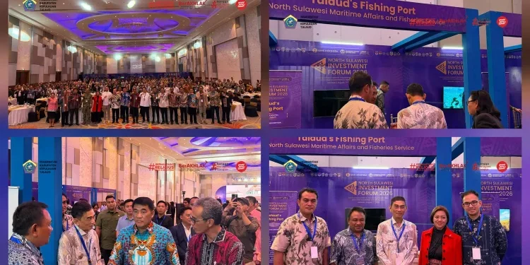 Bupati Kepulauan Talaud saat menghadiri North Sulawesi Investment Forum 2026.