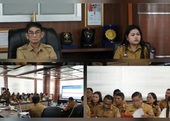 Bupati dan Wakil Bupati Kepulauan Talaud memimpin rapat untuk menindaklanjuti rekomendasi BPK.