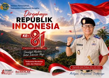 Foto: Kepala Kantor Pertanahan Kabupaten Kepulauan Sangihe Reynolds Alex Mukau. (Dok. Istimewa)