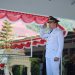 Bupati Kepulauan Sangihe Michael Thungari menjadi inspektur upacara pada upacara bendera HUT Ke-81 Kemerdekaan Republik Indonesia di Lapangan Gelora Santiago Tahuna. (Dok. Istimewa)