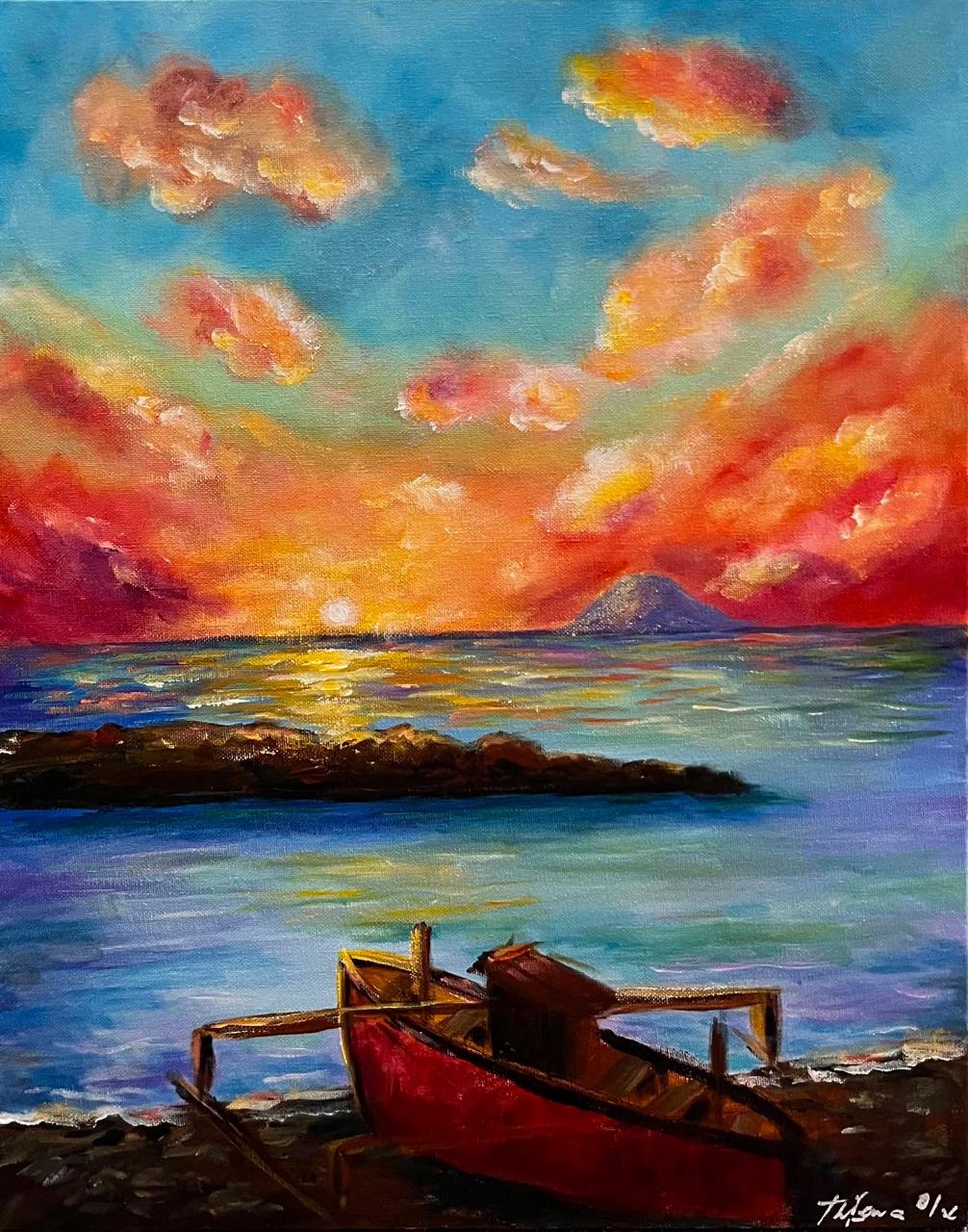 Karya berjudul: Janji senja. (foto : istimewa)