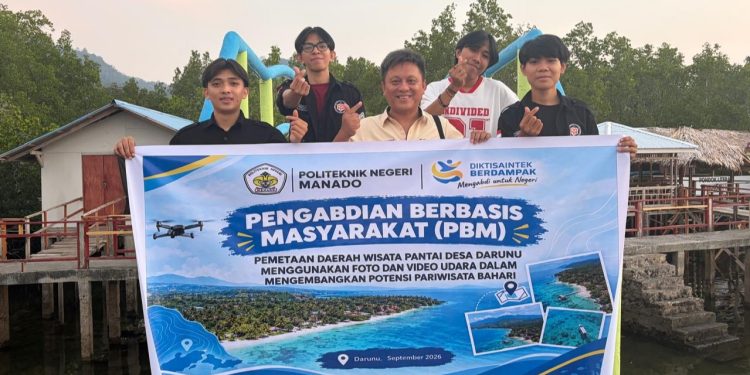 Polimdo Petakan Potensi Wisata Bahari Desa Darunu Lewat Foto dan Video Udara
