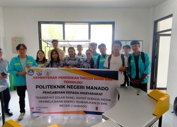 Dorong Penguasaan Energi Terbarukan, Polimdo Hadirkan Trainer Kit Solar Panel di SMK Negeri 2 Manado