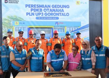 Suasana peresmian Gedung PDKB Otanaha dengan Adat Mopopuo Pulu dan Mobotulo Bele Bohu. (foto: Humas PLN)