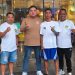 Foto: Ketua KONI Kepulauan Sangihe Tendris Bulahari mendukung atlet tinju Jemsy Ambones Sitania yang melaju ke final Kejurnas Tinju Pertina Piala Menko Infrastruktur 2026. (Dok. Istimewa)