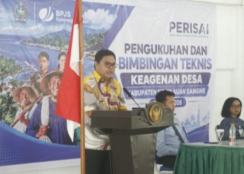 Wakil Bupati Sangihe Tendris Bulahari mengatakan kehadiran agen desa dapat membantu mendekatkan informasi dan pelayanan jaminan sosial kepada masyarakat, terutama pekerja yang berada di desa-desa. (Foto: Istimewa)