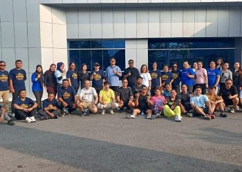 Foto: Kantor Pertanahan Kabupaten Kepulauan Sangihe bersama BRI Cabang Tahuna menggelar senam zumba bersama untuk menjaga kebugaran dan mempererat sinergi antarlembaga, Jumat (23/10/2026). (Dok. Istimewa)